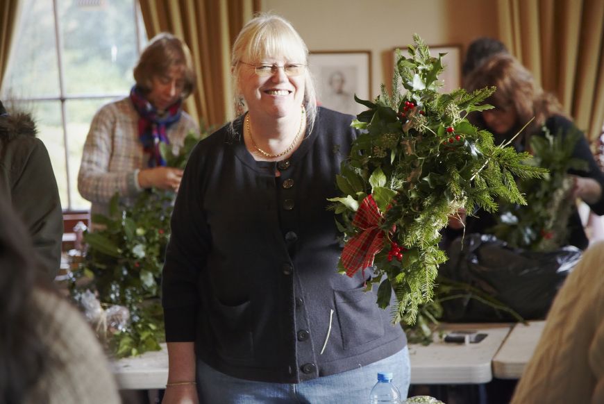 Festive wreath making at Newark Park